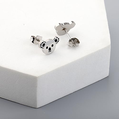 OKEYCH Koala Lover Gift Koala Bear Stud Earrings Koala Fan Jewelry Koala Themed Gift Zoo Animal Lover Gift3
