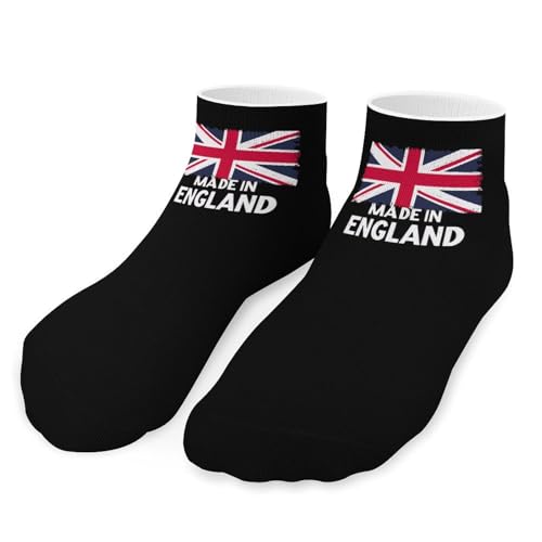 Made in England British Flag Union Jack Ankle Socks for Men Women Cushion Running Low Cut Socks