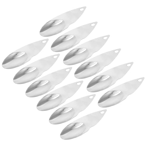 Toyvian Lot de 12 Cuillères à Kiwi en Acier Inoxydable Coupe-Kiwis Ergonomique Cuillère à Creuser Outil Cuisine Pratique pour Peler et Évider Les Fruits Maison Préparation de Desserts