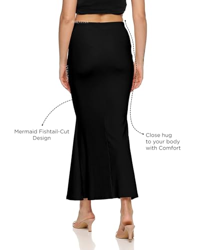 Image of Women's Saree Silhouette I Saree Shapewear Flare Petticoat for Women, Lycra Cotton Blended, Petticoat, Skirts for Women, Shape Wear Dress for Saree