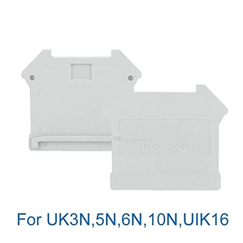 Placa final protectora douki para conectores UK 6N, aislamiento de carril DIN, 100 piezas 4