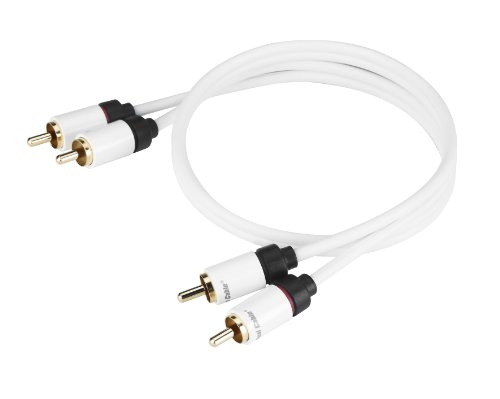 Real Cable 2RCA-1/2M00 Câble RCA Double Blindage 2 m Blanc