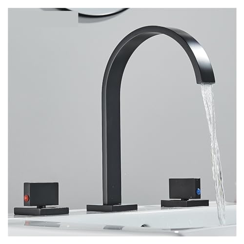 Mitigeur de lavabo haut de gamme en chrome avec bec cascade architectural