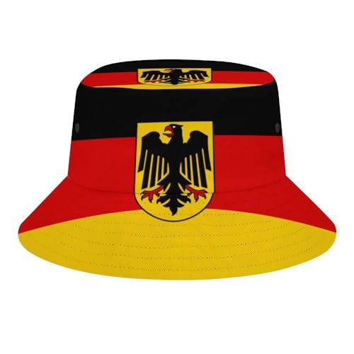 Laohuui Germany Bucket Hat for Men Women - Patriotic Soccer Fisherman Hat