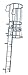 Fixed Ladder Safety Cage, WalkThru, 31ft.8In H