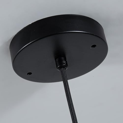 Lámpara colgante vintage E27 de hierro negro industrial para techo de restaurante 6