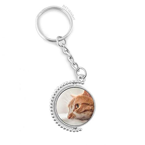 Porte-clés animalier rotatif multicolore chat pour ne plus perdre ses clés