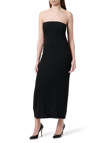 Robe midi sans bretelles Koton en tissu viscose noble noir 999 taille XL