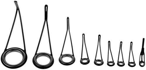 SGerste - Guías para caña de pescar (cerámica), diseño de aro telescópico para surf, caña de pescar, 5 tamaños surtidos, 9 unidades