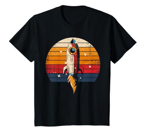 Photo de Fusée rétro Astronaute de l'espace T-Shirt