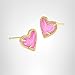 Kendra Scott Ari Heart Stud Earrings, 14k Gold-Plated Brass, Fashion Jewelry for Women, Hot Pink Drusy