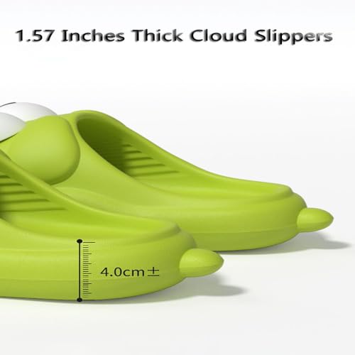 Big Eyes Dog Slippers for Women Kid, Tongue Kiss Slippers, Non-Slip Quick Drying Soft Lightweight Shower Cloud Slides2