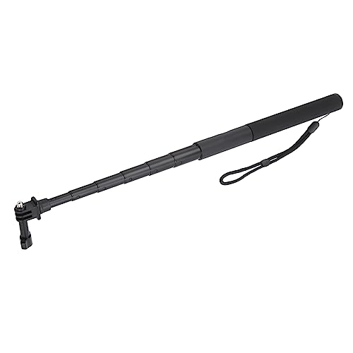 Ycauty Palo Selfie, Palo Largo con monopié Extensible de Aleación de Aluminio para Cámara Deportiva, Longitud de 25,2-135 Cm para Viajeros y Aventureros
