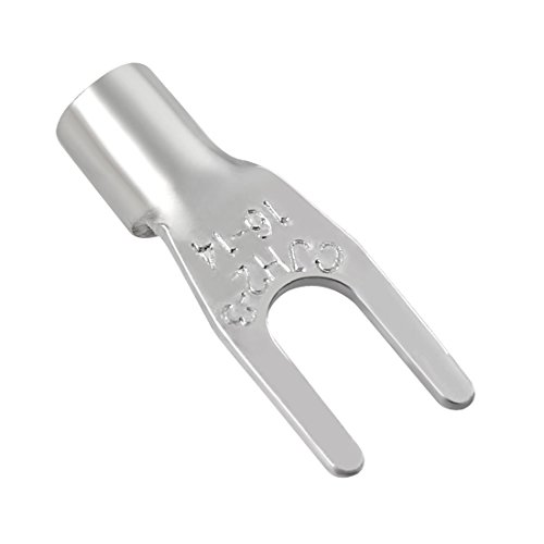 Uxcell A18050300UX0168 200X Fork Type Copper Non-Insulated Spade Terminals Snb2-3 thumb #2
