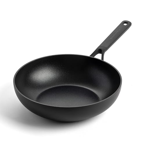 KitchenAid Wokpfanne Induktion I Classic Forged Aluminium I Wokpfanne Hartanodisiert gesunder Keramik-Antihaftbeschichtung I PFAS-freier I 28cm/3 6L Schwarz