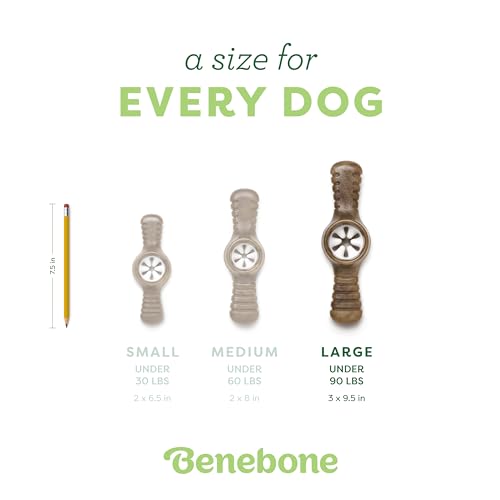 Image of Benebone Pawplexer Interactive Treat Dispensing Tough Dog Puzzle Chew Toy, Made in USA, Large, Real Bacon Flavor