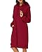 Produktbild Kidsform Damen Hoodie Pullover Kapuzenpullover Herbst Pulli Kleider Sweatjacke Jumper Lange Sweatshirt S weinrot