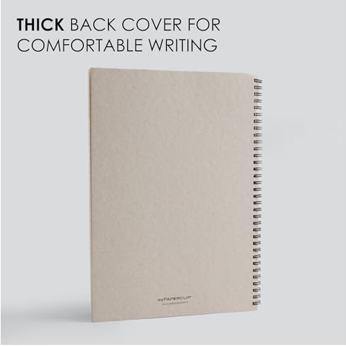 Image of myPAPERCLIP NeoWiro B5 Spiral Unruled Notebook | 160 Pages, 80 GSM, 250 GSM Soft Cover, B5 (6.93 x 9.84 in) | Wiro Bound | Black