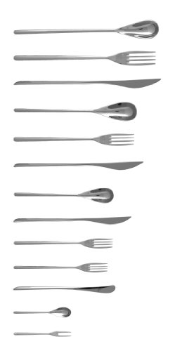 FORTESSA Dragonfly 18/10 Stainless Steel Flatware, 20 Piece Place Setting With Table Knives, Forks and Spoons (Service For 4), Dishwasher Safe, Polished - Thumbnail 3