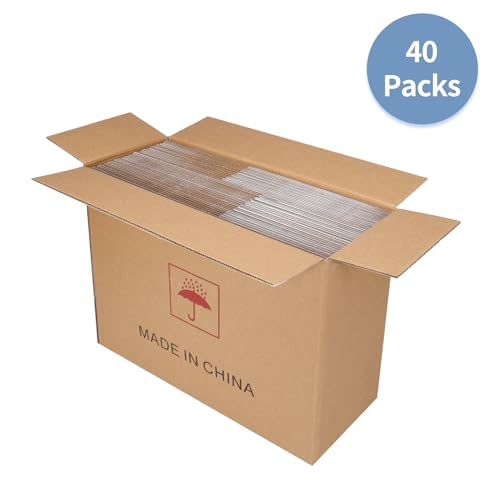 Hoikwo 10x7x5 Inches Small White Shipping Boxes Set of 40, Sturdy Cardboard Boxes for Small Business for Packaging Mailing