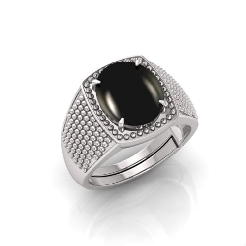 Pierre d'agate véritable 9.25 Ratti sur bague ajustable en argent
