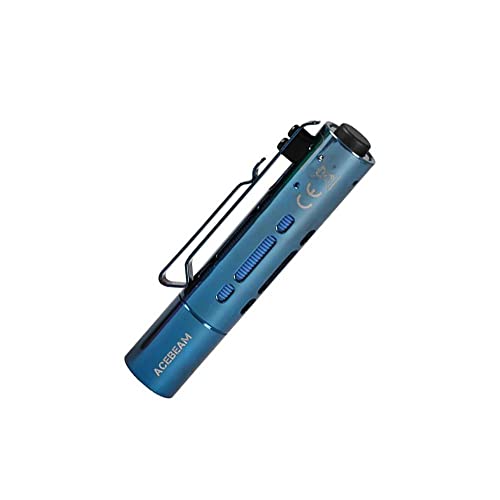 Acebeam Rider RX Rechargeable EDC Flashlight- 650 Lumens - Up to 96 meters throw w/Eco Sensa Charging Cable Inlcuded-BLUE