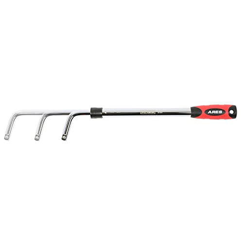 Ares 57001 – Heavy Duty Extendable Lug Wrench Set – High-Torque Lug Wrench Extends From 17.5 To 23.5 Inches (447Mm To 600Mm) – Includes 2 Double-Sided 6-Point Sockets For Broad Vehicle Coverage #TOP5