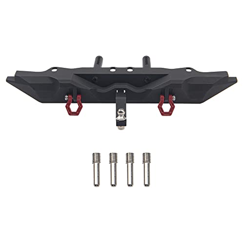 ShareGoo Metal RC Rear Bumper with RC Metal Trailer Hitch Compatible with Traxxas TRX-4 TRX4 1/10 RC Crawler Car (Black) - Thumbnail 2