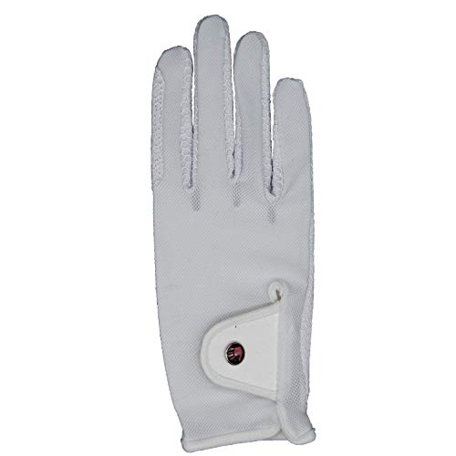 Gants d'équitation Blancs de prestige Hauke Schmidt Summertime en XXS