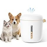 KIRIOCK 【2026アップデート】真空保存容器 ペットフードストッカー 真空 キャット/ドッグフード 保存容器 10L 防虫/湿気防止/酸化防止 梅雨対策 大容量 自動 密閉容器 充電式 米櫃 10kg 猫/犬 フード 餌 お米 保存 フードストッカー フリーズドライフード 鮮度キープ ABS食品級素材 袋のまま保存収納