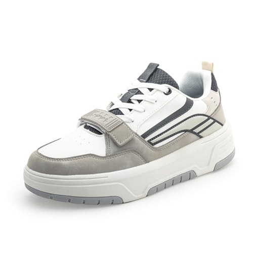 Image of Red Tape Men's Sneakers Grey Pu Round Toe Lace-Up