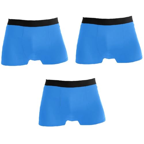 Dodger Blue Men's Boxer Briefs Pack Underwear Boxer Briefs for Men Boys Kids 3 Pack Gift Box S