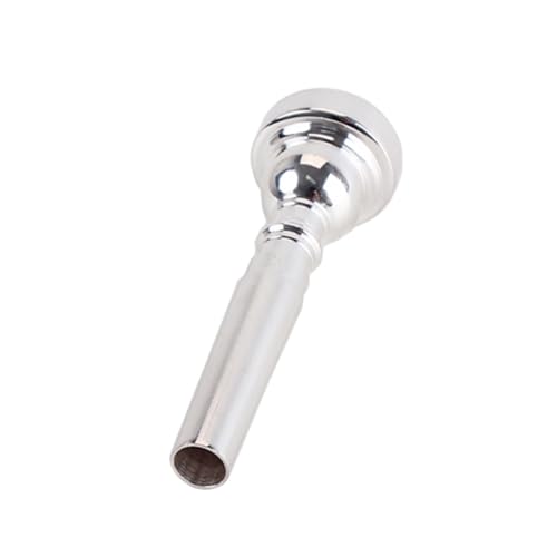 BESTonZON Advanced Quality Metal Trumpet Mouthpiece Plated Silver Plated Trumpet Shape Smooth Tone