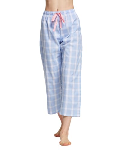 Image of CYZ Comfortable Cotton Capri Woven Pajamas for Women, Casual Capris for Women, Perfect for Daily Wear and Sleepwear