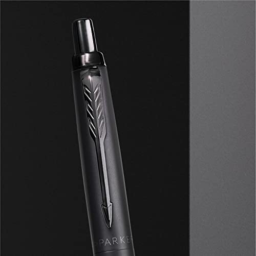 Parker Caneta esferográfica Jotter XL | Preto fosco monocromático | Ponta média | Tinta azul | Caixa