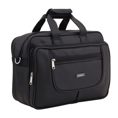 Cambik Office Laptop Leather Executive Formal 15.6 inch Laptop & MacBook Briefcase Messenger/Office/Travel/Business Bag for Men Women with Multiple compartments (Black) (B0C6V11RF4) Amazon Price History, Amazon Price Tracker