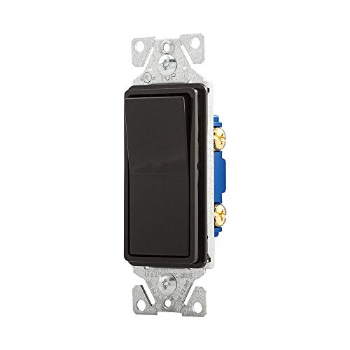 Image of Eaton 7501B 15-Amp 120-Volt Single-Pole Decorator, Black