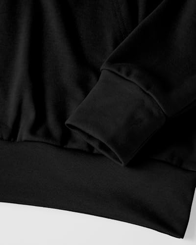 Ohoo Mens Slim Fit Basic Pullover Hoodies Sweatshirt Lightweight Long Sleeve with Kanga Pocket4