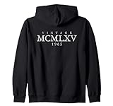 vintage mcmlxv 1965 (bianco antico) 60 regalo di compleanno felpa con cappuccio