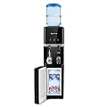 COSVALVE Water Cooler Dispenser, 5 Gallon Top Loading Hot/Cold Water Cooler w/Freezer Cabinet, Compression Refrigeration w/Child Safety Lock for Home Office, Apartment, Dorm