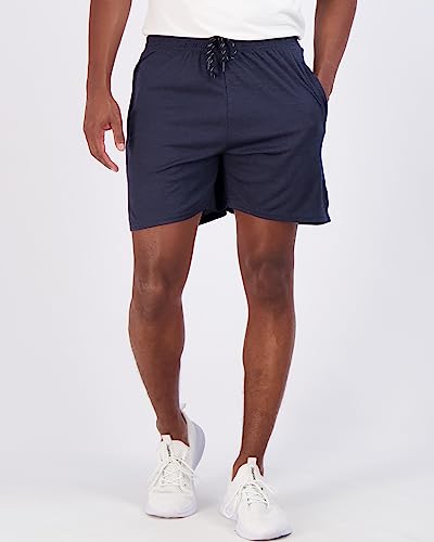Image of Real Essentials 4 Pack: Men's 7 inch Athletic Running Quick Dry Mesh Shorts with Zipper Pockets (Available in Big & Tall)