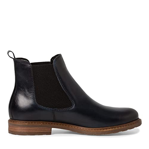 Tamaris Damen Chelsea Boots, Frauen Stiefeletten,Bootee,Booties,halbstiefel,Kurzstiefel,uebergangsschuhe,uebergangsstiefel,Navy Leather,39 EU