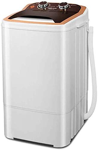 QUZHCP Tragbare Waschmaschine, Tragbare Mini Compact Single Barrel Haus Waschmaschine, 3kg Große Kapazität, Halbautomatische, Waschen Leistung 240W (Color : Brown) Cover