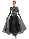 La robe de danse pour femme avec des strass étincelants est suffisamment accrocheuse pour faire de vous la vedette de n'importe quelle représentation