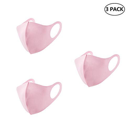 Preisvergleich Produktbild Ramcox Waschbar Staubmasken, Wiederverwendbar Anti-Staub Schutzmaske Mundschutz Masken für Radfahren, Outdoor-Aktivitäten, Unisex Face Masks, Rosa, 3 Stück