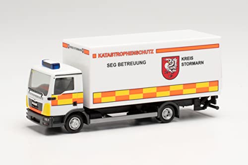 Camion Herpa 096560 Man TGL miniature de collection ultra détaillée du service de secours Stormarn