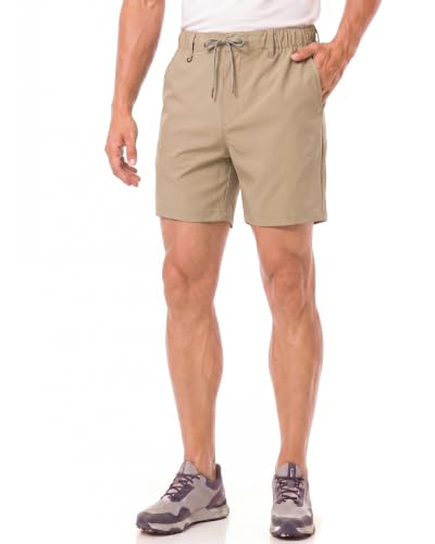 maamgic Golf Shorts Mens UK 5.5 with 5 Pockets Quick Dry Breathable Stretchable Lightweight Sport Shorts for Casual wear Khaki