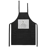 Mygoodprice Tablier Noir de Cuisine Barbecue Pictogramme Oie avec Texte Personnalisable