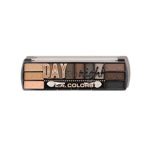 L.A. COLORS Day To Night 12 Color Eyeshadow Palette, Daylight, 0.28 Oz