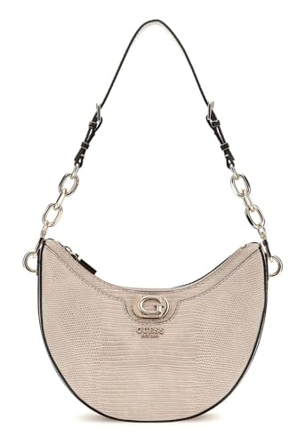 GUESS Orlina Top Zip Shoulder Bag Taupe : l'excellence des finitions et du design